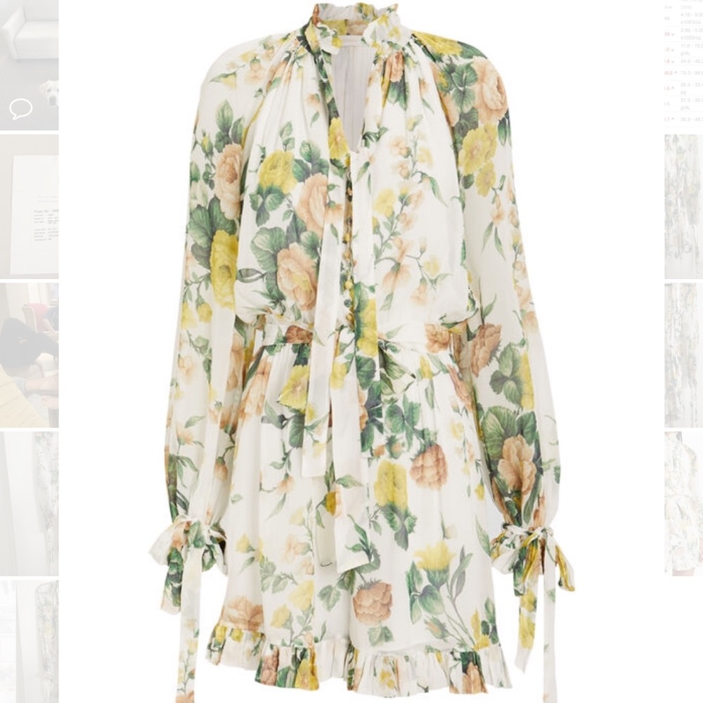 Zimmermann Zippy Floral Romper Playsuit Jumpsuit Size 1 - Picture 3 of 7